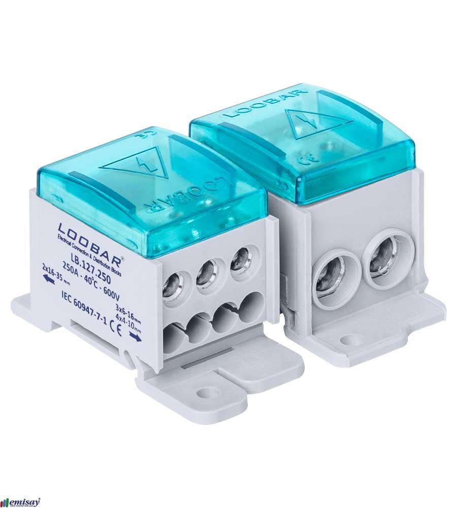 1 KUTUP - 9 DELIKLI - 250A DAGITICI ( 2x35mm² + 3x16mm² + 4x10mm² )