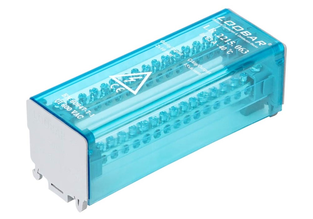 2 KUTUP - 17 DELİKLİ - 63A DAĞITICI (2x10mm² + 15x6mm²)
