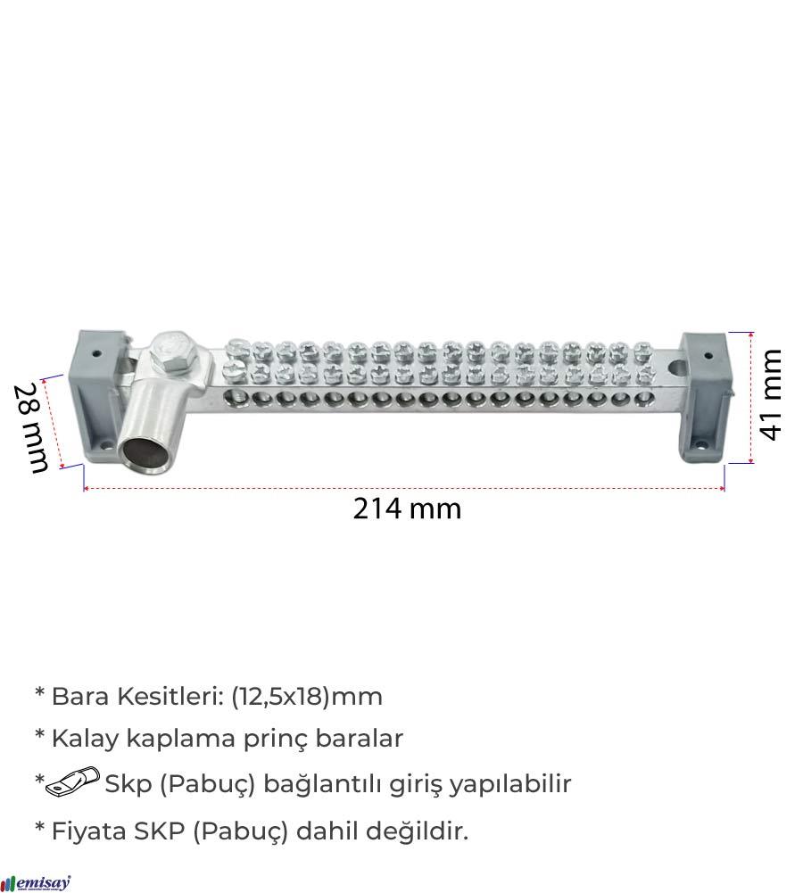 36 DELIKLI - (1X95 SKP - 2X25mm² + 34X16mm²) NÖTR BARASI 250A