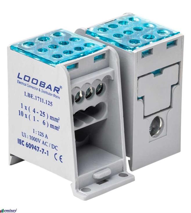 1KUTUP - 11 DELIKLI - 125A MINI DAGITICI  ( 1x25mm²  + 10x6mm²)