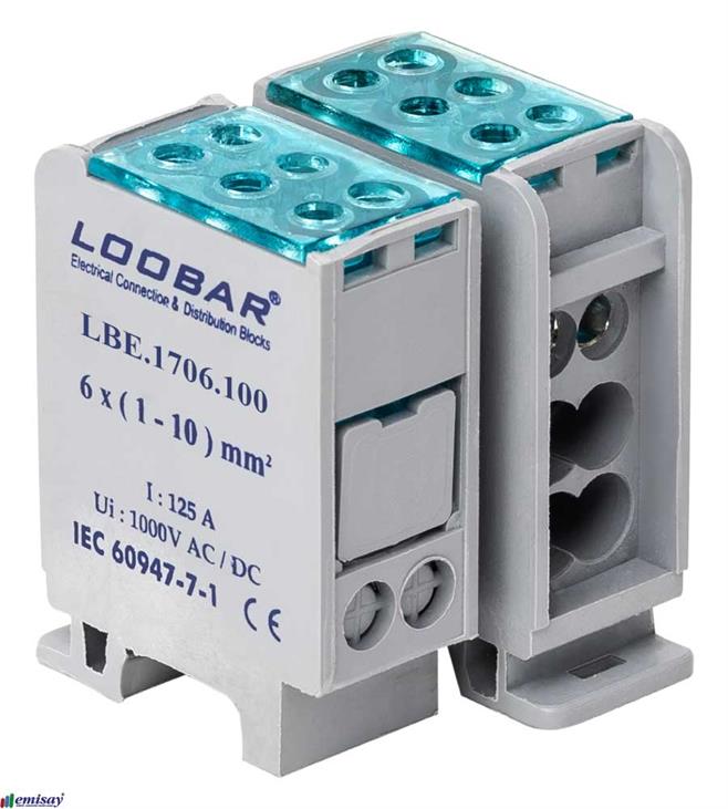 1KUTUP - 6 DELIKLI - 100A MINI DAGITICI (8x10mm²)