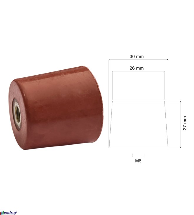 (27x30)mm M6 KONIK 2S IZOLATÖR