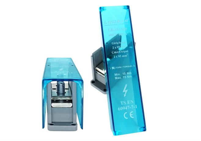 2x95mm² SKP, GIRIS-ÇIKIS EK KLEMENS 600A, VIDALI KAPAKLI