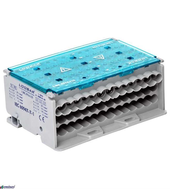3 KUTUP - 14 DELIKLI - 125A  TAM KAPALI DAGITICI  (4x25mm² + 2x16mm² + 6x10mm² +  2x6mm)