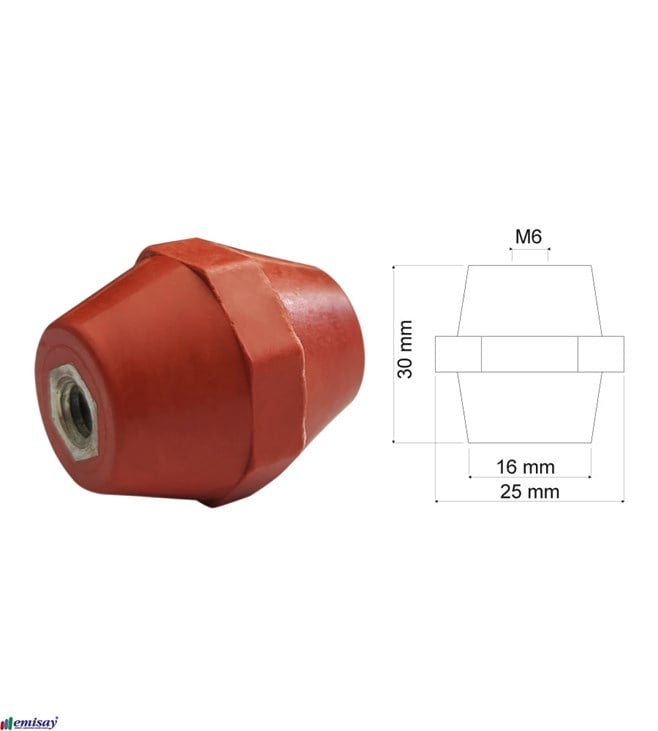 (35x32)mm M6 FIÇI 2S IZOLATÖR