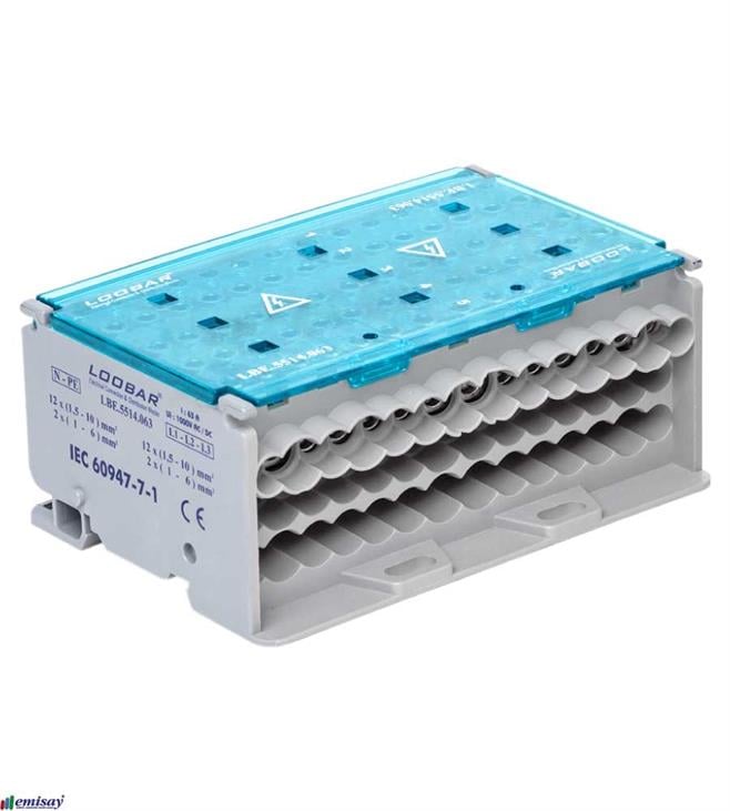 4 KUTUP - 14 DELIKLI - 63A  TAM KAPALI DAGITICI (12x10mm² + 2x6mm²)
