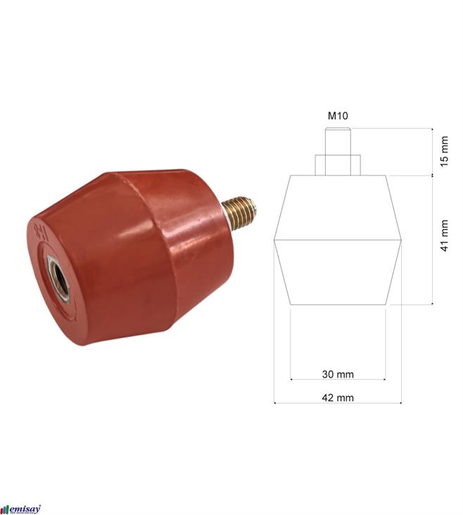 (40x40)mm M10 FIÇI 1C+1S IZOLATÖR
