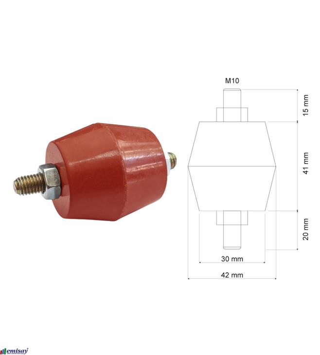 (40x40)mm M10 FIÇI 2C IZOLATÖR