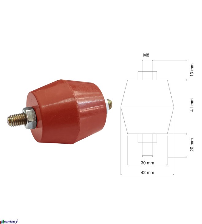 (40x40)mm M8 FIÇI 2C IZOLATÖR