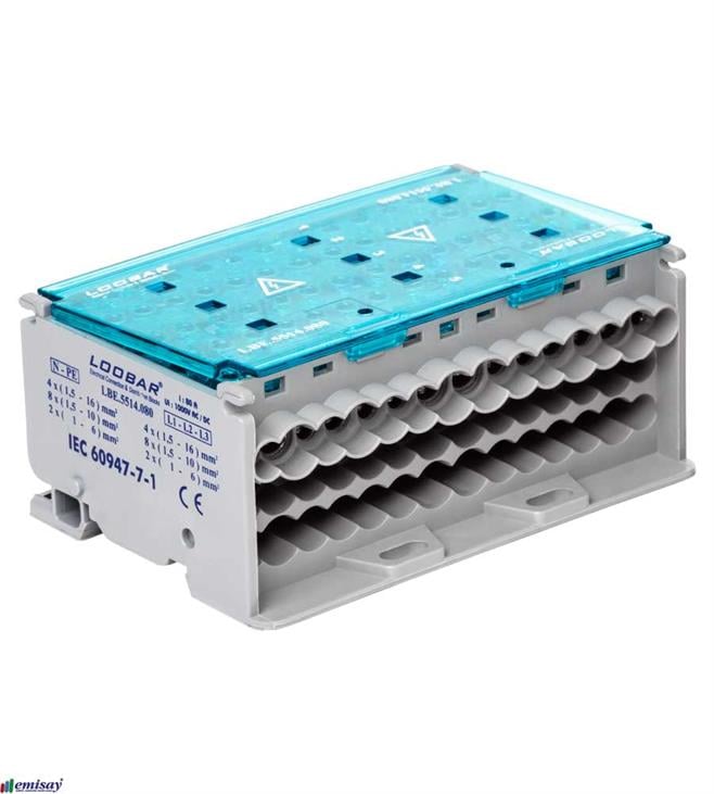 5 KUTUP - 14 DELIKLI - 80A  TAM KAPALI DAGITICI (4x16mm² + 8x10mm² + 2x6mm²)