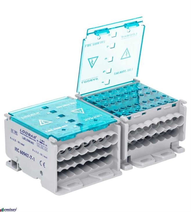 5 KUTUP - 8 DELIKLI - 63A  TAM KAPALI DAGITICI ((8x10mm²)