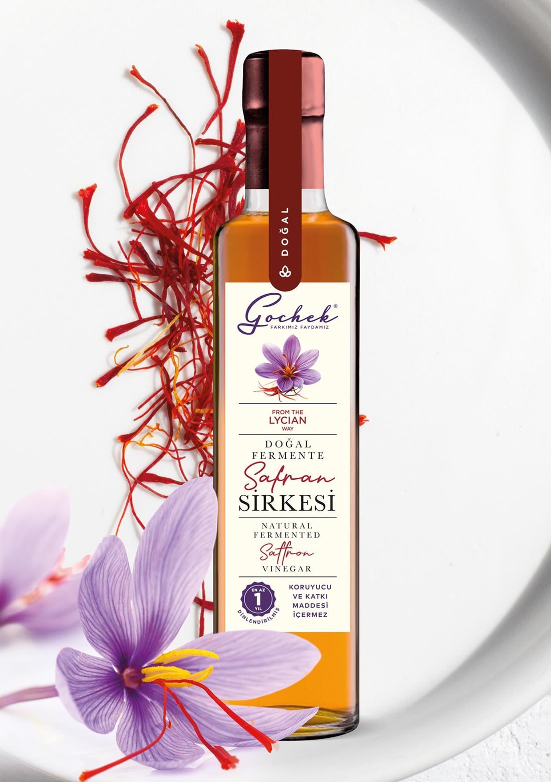 Doğal Safran Sirkesi- Gochek Safran Sirkesi 250 ml