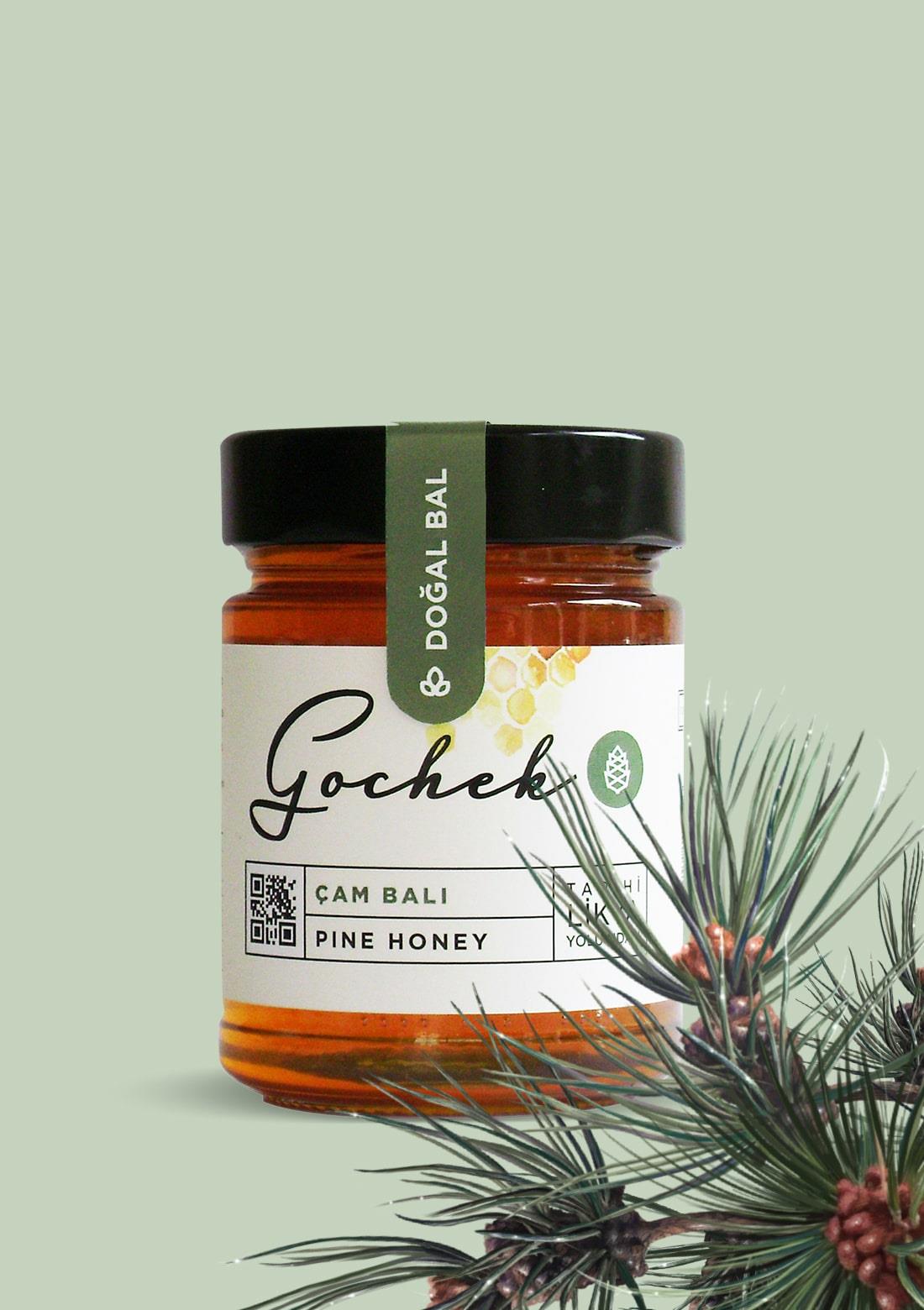 Pine Honey - 100% Doğal Ham 400 gr - From Our Own ECOCERT Organic Certificated Gardens