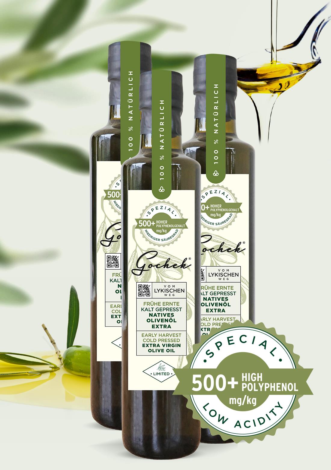 Erken Hasat Soğuk Sıkım Zeytinyağı - 3x500 ml