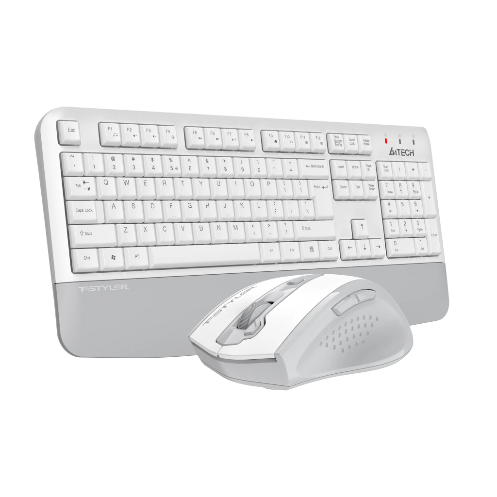 A4 TECH FG2500S PLUS, Beyaz, FSTYLER, 2.4Ghz Kablosuz, Türkçe Q, M.Medya Klavye Mouse Set