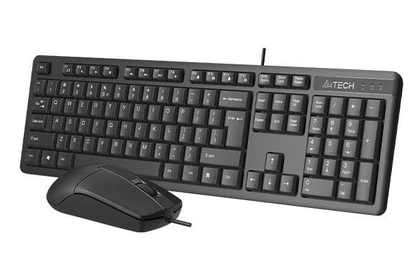 A4TECH KR-3330 Kablolu USB Q Trk Siyah Klavye - Mouse Set