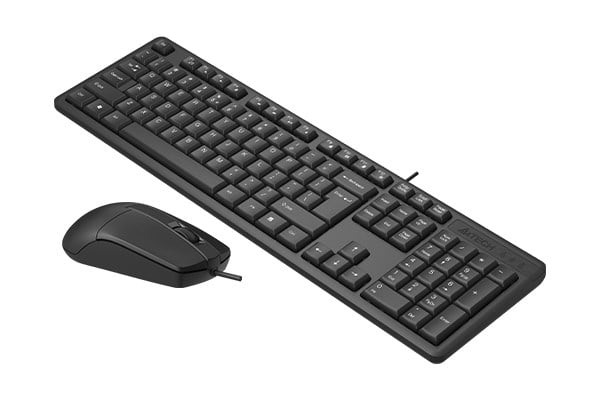 A4TECH KR-3330 Kablolu USB Q Trk Siyah Klavye - Mouse Set