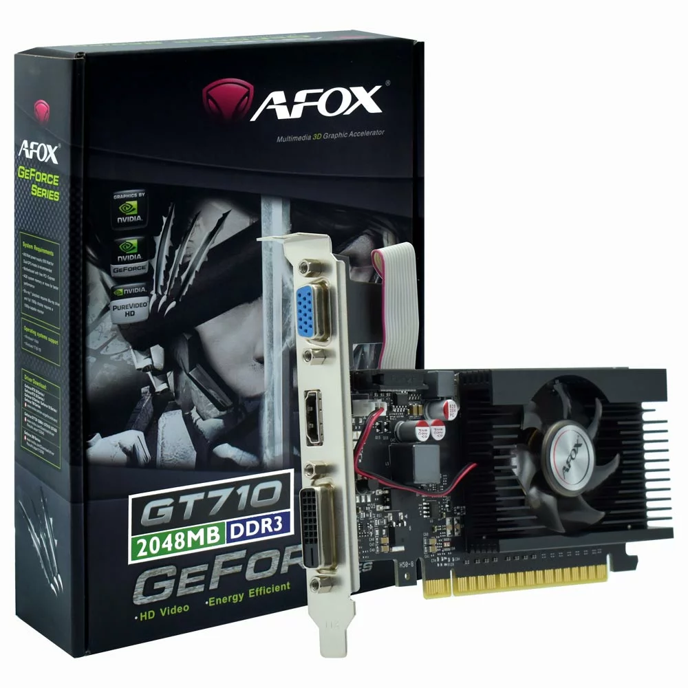 AFOX 2GB GT710 AF710-2048D3L5 DDR3 64Bit HDMI-DVI PCIE 2.0