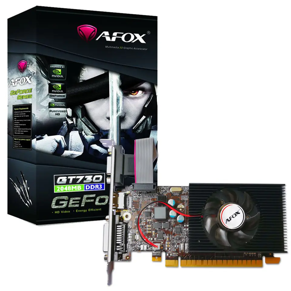 AFOX 2GB GT730 AF730-2048D3L6 DDR3 128bit HDMI-DVI PCIE 2.0