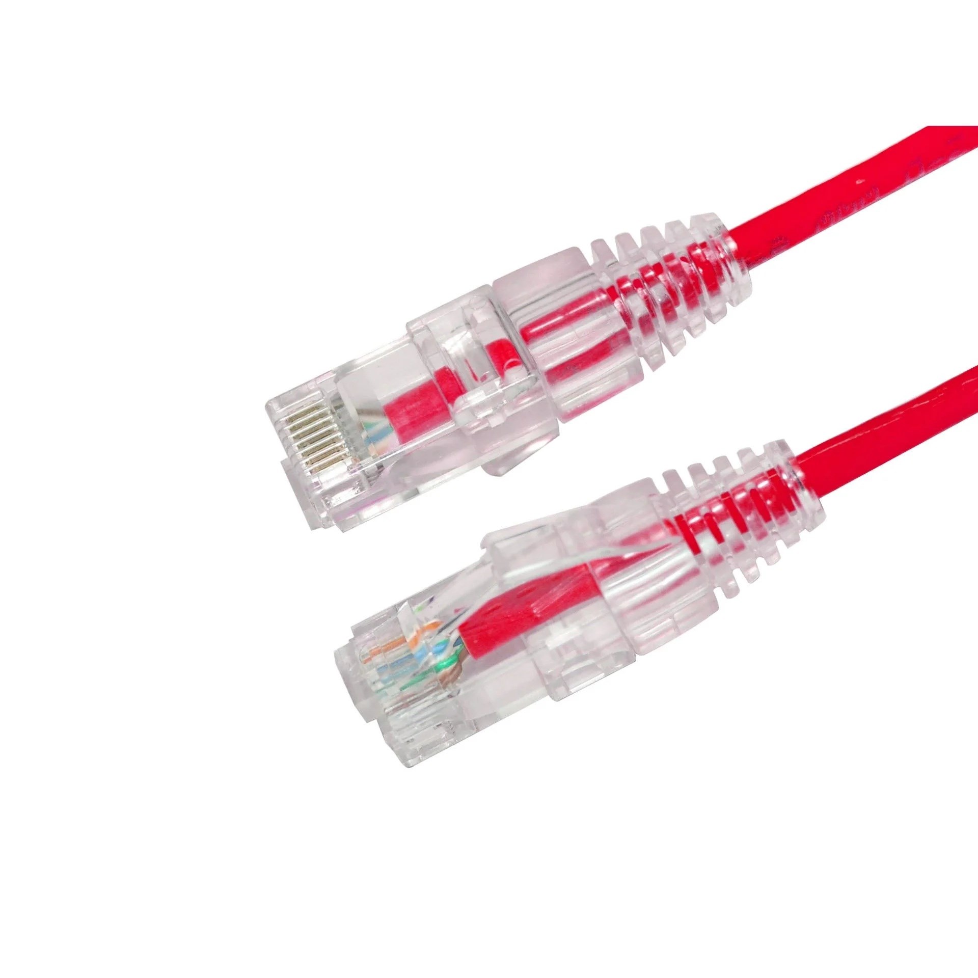 AGER 0.15metre CAT6 Utp Slim AWG28 AC-602-0015/R Kırmızı LSZH Patch Kablo (10lu Paket)