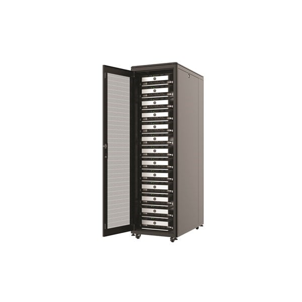 AGER 26U 800x1000mm Dikili Tip Siyah Kabinet Vega AG-VB26U8010S1-BAAA-A-M1 Cam Kapak