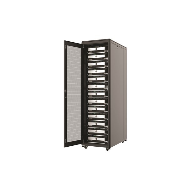 AGER 36U 800x1000mm Dikili Tip Siyah Kabinet Vega AG-VB36U8010S1 Cam Kapak