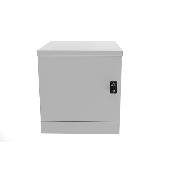 AGER 9U 600x600mm IP66 Dış Ortam Duvar Tipi Kabinet AG-OB09U6060B2-D-A-M1 Basic