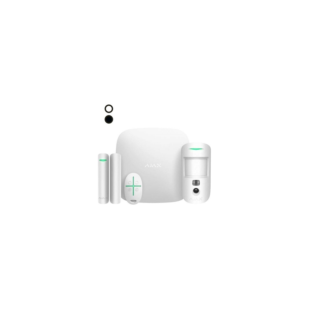 AJAX  StarterKit Cam Plus, Kablosuz, Alarm Kiti, BEYAZ