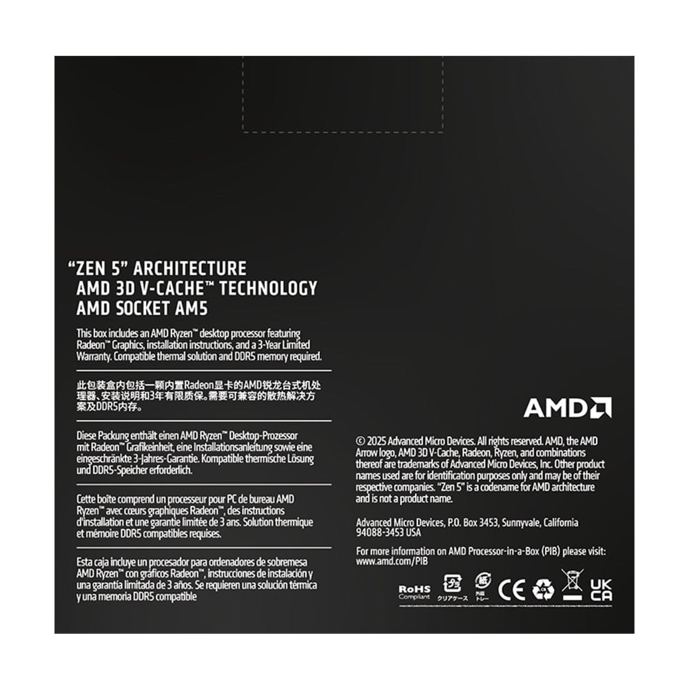 AMD RYZEN 9 9950X3D2 Dual Edition 4.30GHZ BOXWOF