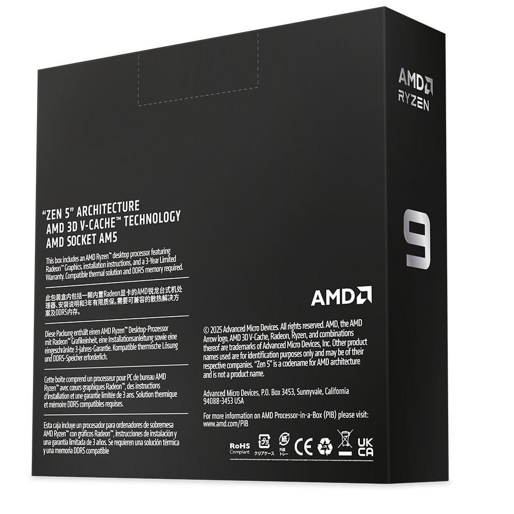 AMD RYZEN 9 9950X3D2 Dual Edition 4.30GHZ BOXWOF