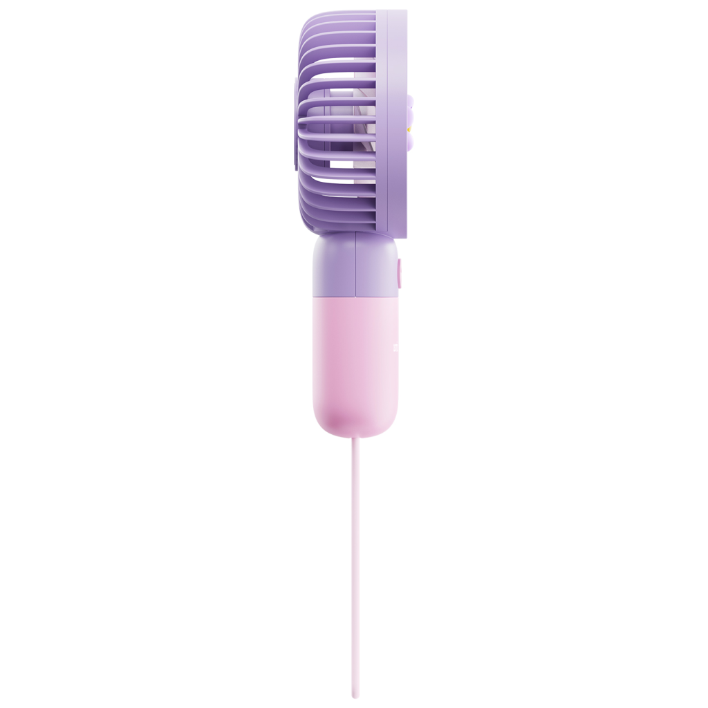 ASONIC AFN24, MOR, 1 Kademeli Hız, Elde Kullanım, Dahili 250mAh Bataryalı, Type-C Şarj Girişli, Vantilatör