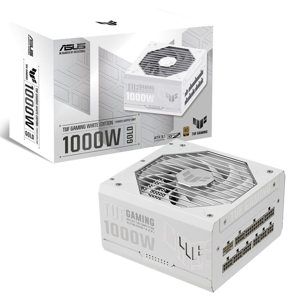 ASUS 1000w 80+ Gold TUF GAMING 1000G WHITE Tam Modüler Power Supply Beyaz / 90YE00S5-B0NA00