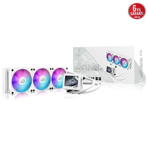 ASUS 360mm ROG RYUJIN III 360 EXTREME WHITE ARGB Sıvı Soğutmalı AM5-1851p İşlemci Fanı Beyaz