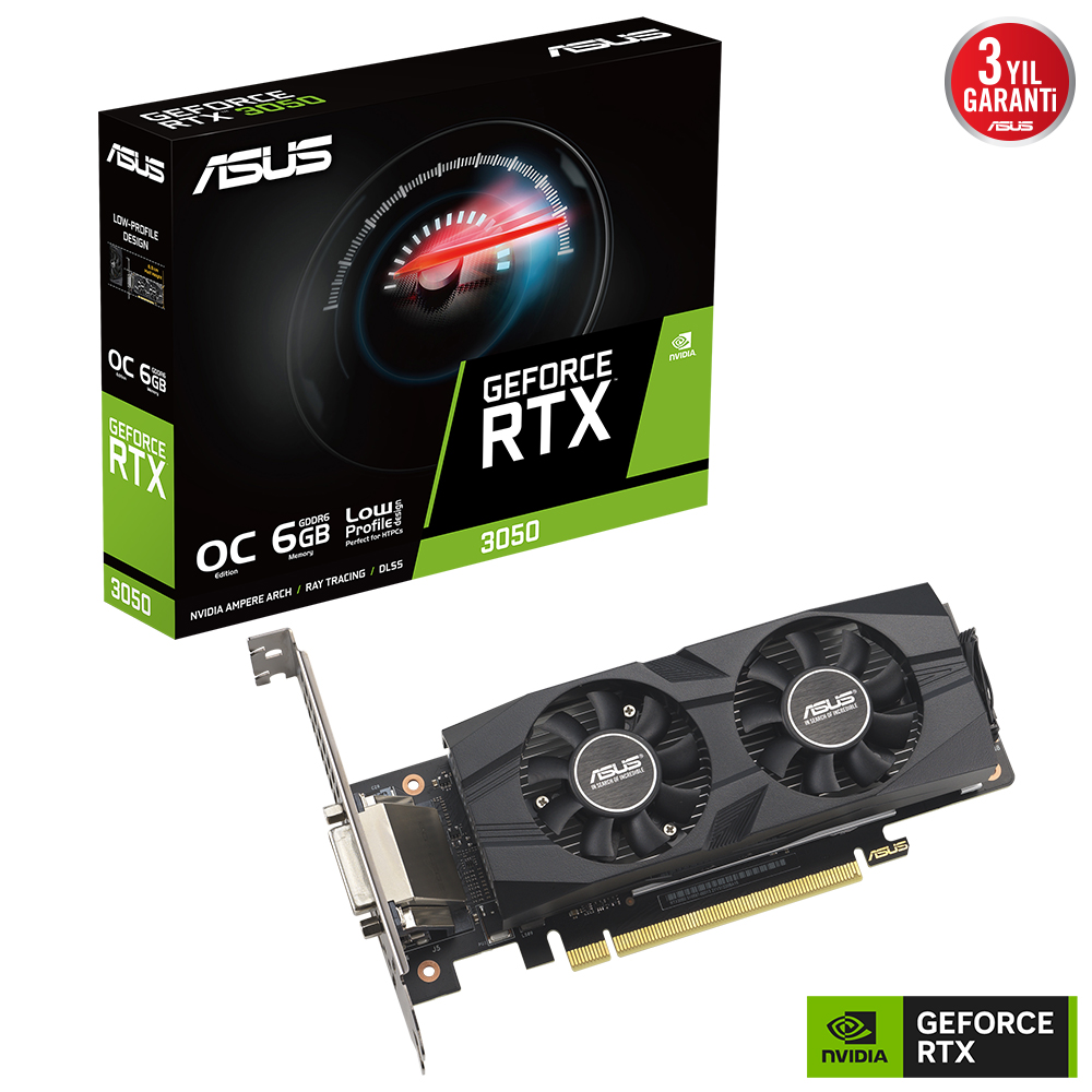ASUS 6GB RTX3050-O6G-LP BRK GDDR6 96bit HDMI-DP PCIE 4.0