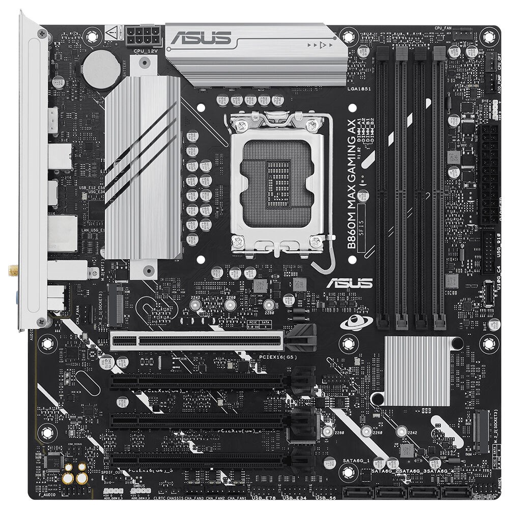 ASUS B860M MAX GAMING AX WIFI6 DDR5 HDMI-DP TYPEC PCIE 5.0 1851P MATX