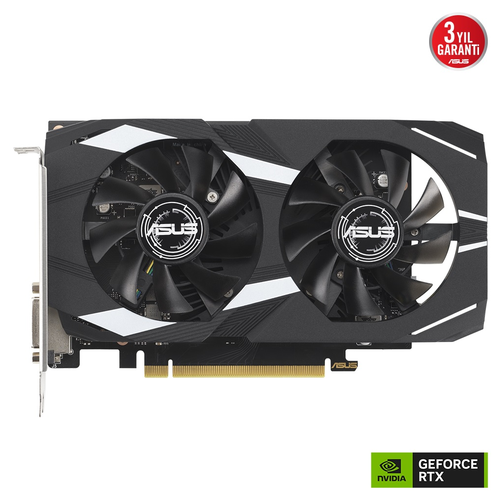 ASUS DUAL-RTX3050-O6G, 6GB, GDDR6, 96Bit, 1xHDMI, 1xDP, 1xDVI GAMING Ekran Kartı