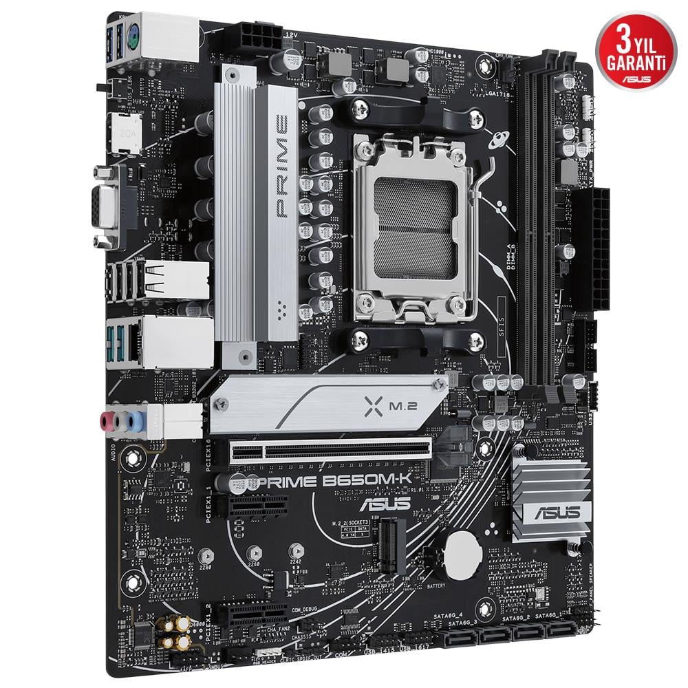 ASUS PRIME B650M-K DDR5 6400+(OC) HDMI VGA M.2 AM5