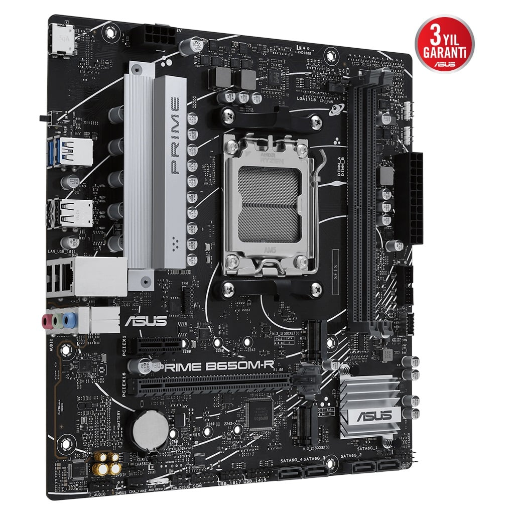 ASUS PRIME B650M-R, 2xDDR5, 2x M.2, HDMI, AM5 Soket Anakart