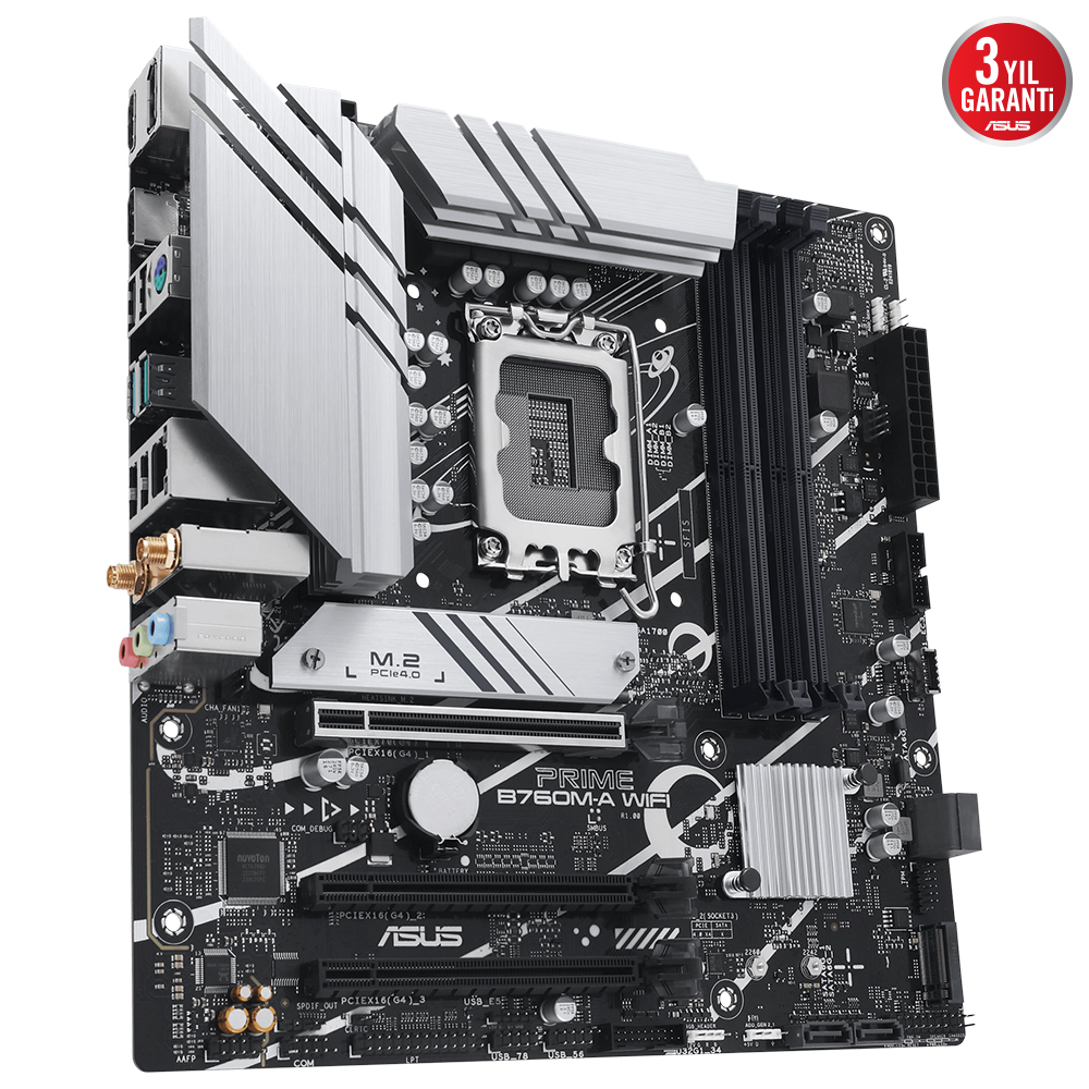 ASUS PRIME B760M-A WIFI-6E DDR5 HDMI DP PCIe 16X v4.0 1700p mATX
