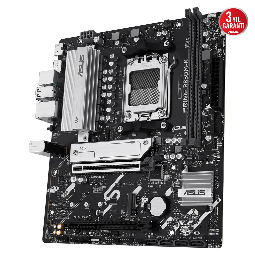 ASUS PRIME B850M-K, 2xDDR5, 2x M.2, DP, HDMI, AM5 Soket Anakart