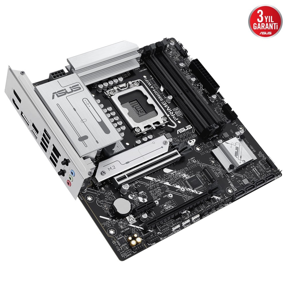 ASUS PRIME B860M-A WIFI 4x DDR5 DP/HDMI 2x M.2 1x 2.5GLAN/WIFI/BT USB3.2 1851P ANAKART