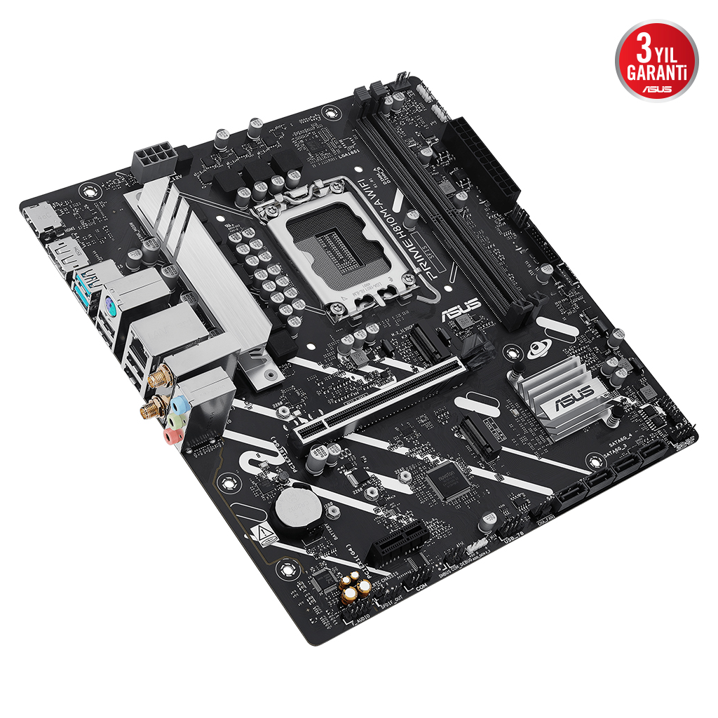 ASUS PRIME H810M-A WIFI, 2xDDR5, 2x M.2, HDMI, DP, Wi-Fi 6, Bluetooth 5.3, Intel Core Ultra CPU(Seri 2), LGA1851 Soket, ATX Anakart