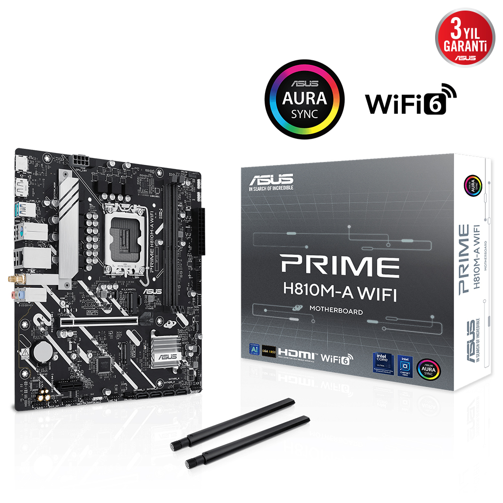 ASUS PRIME H810M-A WIFI6 DDR5 HDMI-DP PCIE 4.0 1851p mATX