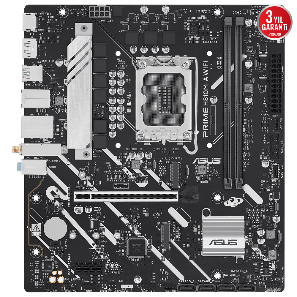 ASUS PRIME H810M-A WIFI6E DDR5 HDMI PCIE 4.0 1851p mATX
