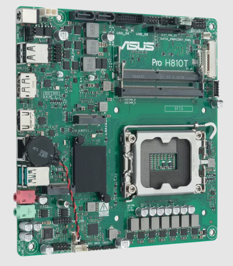 ASUS PRO H810T-CSM DDR5 HDMI-DP PCIE 5.0 1851p ATX Kurumsal Anakart