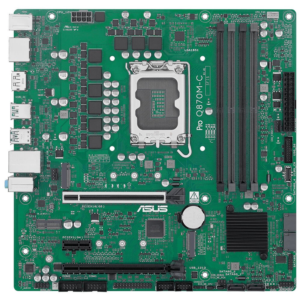 ASUS PRO Q870M-C-CSM DDR5 HDMI-DP TYPEC PCIE 5.0 1851p mATX vPRO Destekli Kurumsal Anakart /  90MB1KEP-M0EAYC