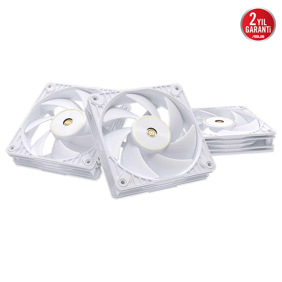 ASUS ProArt PF120 Beyaz 120mm PWM Kasa/Radyatör Fanı (3lü Paket + Kontrolcü) / 90DA00M3-B09020