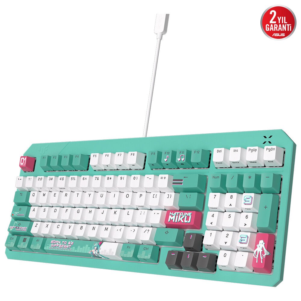 ASUS RA09 TUF GAMING K3 GEN II MIKU/RD/TR/PBT RED SWITCH AURA SYNC RGB IP57 MEKANIK GAMING KLAVYE
