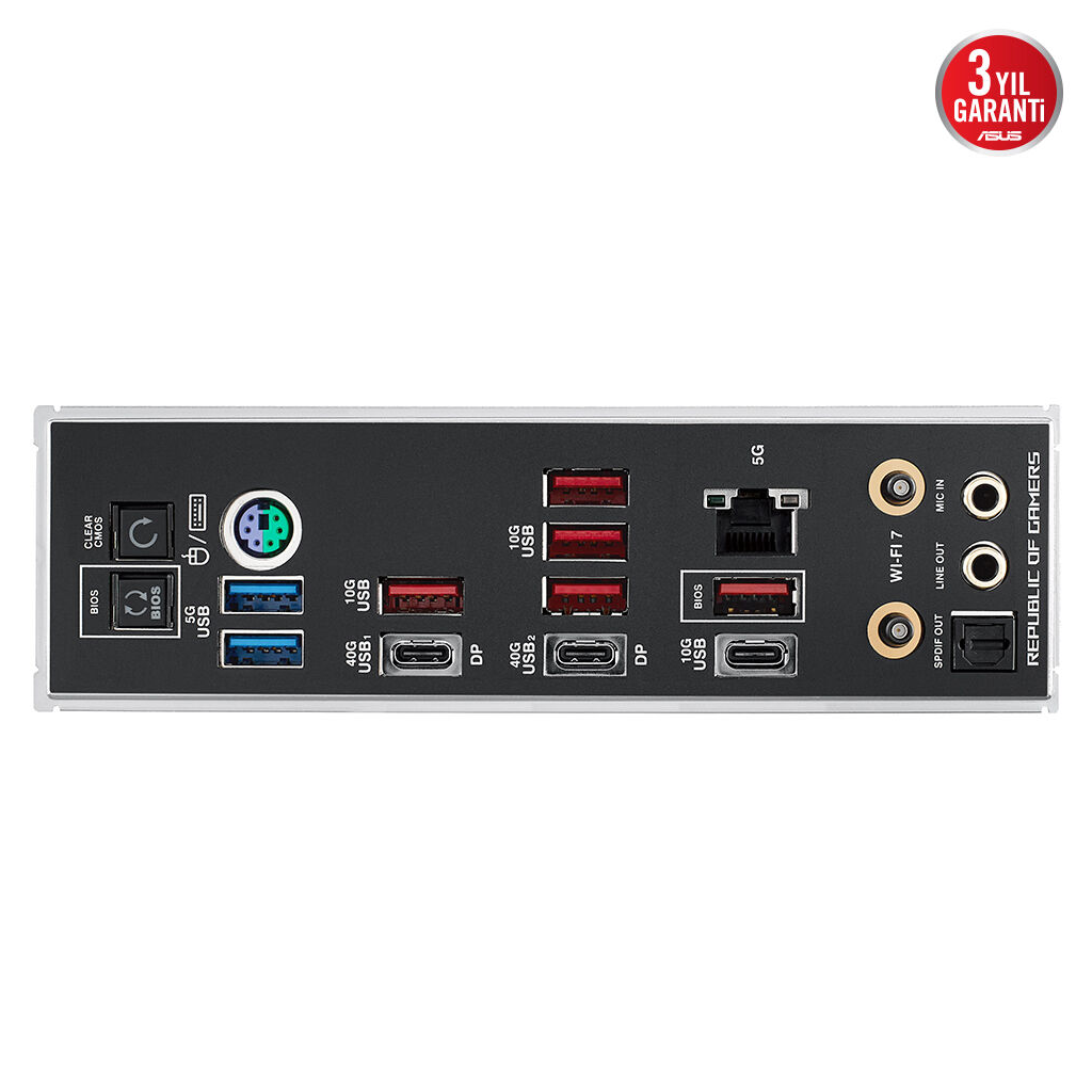 ASUS ROG CROSSHAIR X870E APEX, 2xDDR5, 5xM.2, 2xDP, Type-C, PCIe 5.0, 2xWi-Fi 7, Bluetooth v5.4, AM5 Soket GAMING Anakart