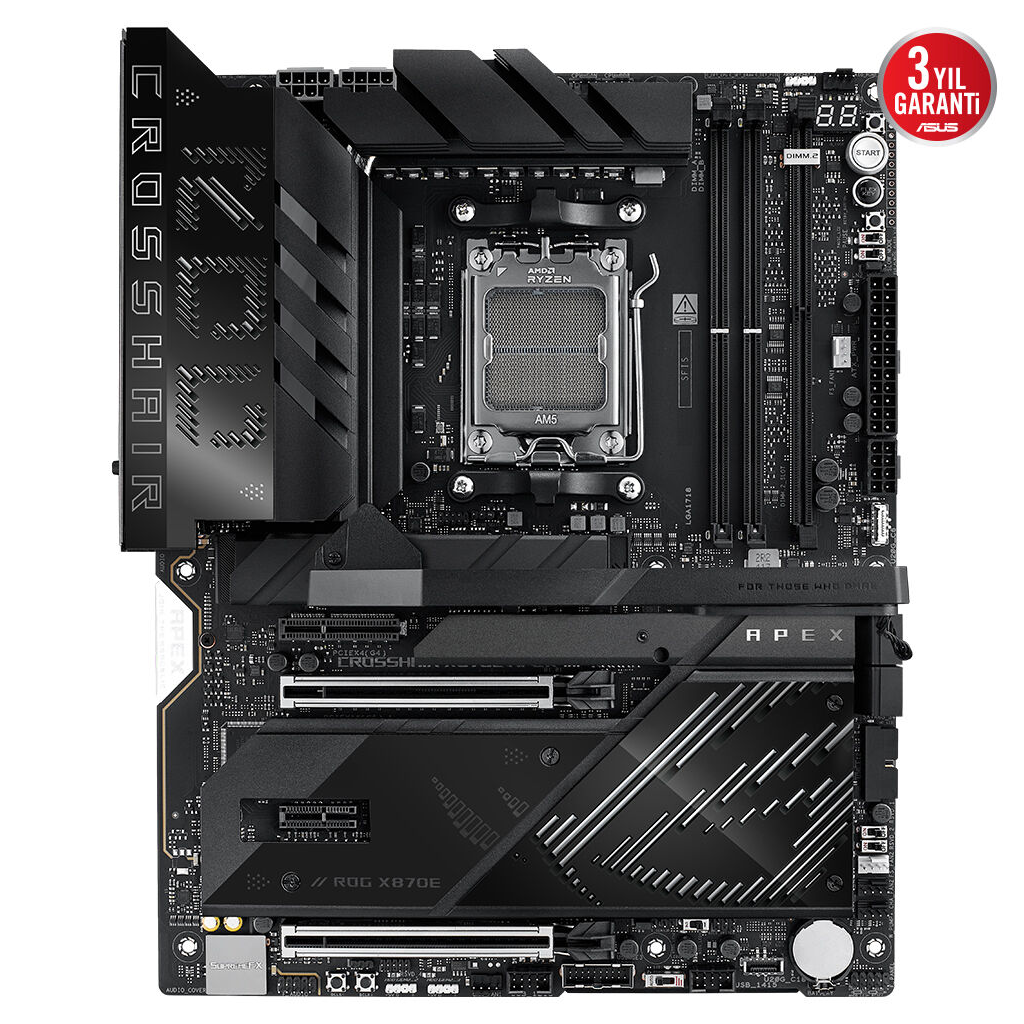 ASUS ROG CROSSHAIR X870E APEX, 2xDDR5, 5xM.2, 2xDP, Type-C, PCIe 5.0, 2xWi-Fi 7, Bluetooth v5.4, AM5 Soket GAMING Anakart